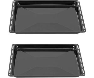 ICQN Set Plaques de Four 46,5 × 37,5 x 3 cm - Lot de 2 | Compatibles avec Siemens, Bosch, Beko, Constructa, Neff & Amica, Plaques Émaillées 30 mm