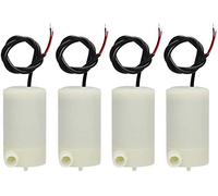 ICQUANZX 4 pcs/Ensemble Mini Micro Pompe À Eau Submersible 3V -5V 1.2-1.6L / Min 0.3-0.8 Mètres, pour Aquarium Fontaine Aquarium