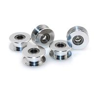 ICQUANZX GT2 poulie de renvoi 20 sans Denture 5mm alésé 6mm Largeur poulie de Distribution en Aluminium pour imprimante 3D (Pack de 5 pièces)