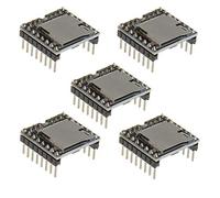 ICQUANZX Lot de 5 mini lecteurs MP3 YX5200 DFPlayer - Carte de décodage vocal MP3 prenant en charge la carte TF U-Disk IO/port série/AD pour Arduino