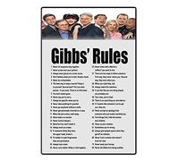 ICRAEZY NCIS Gibbs Rules Plaque décorative vintage en étain 20,3 x 30,5 cm