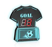 ICrduioo Kit de Soudure LED Maillot de Football, Projet DIY Électronique STEM avec Rétroéclairage RGB, Numéro de Maillot Réglable 00-49, 3 Modes d’Éclairage, Décoration Football pour Chambre Gaming