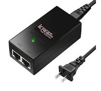 iCreatin Injecteur PoE Gigabit 24 V, adaptateur PoE passif 24 V CC pour Ubiquiti POE-24-12W-G, POE-24-12W-G-WH, POE-24-7W-G-WH, pour appareils TP-Link TL-PoE2412G et Mikrotik PoE