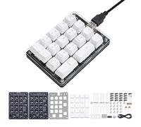 Icstation Kit d'entraînement à la soudure avec clavier numérique 17 touches USB remplaçables à chaud Bleu Pavé numérique mécanique avec touches PBT Projet de soudure STEM pour l'apprentissage scolaire