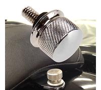 ICTRONIX 1/4"-20 Boulon de Siège Knurle Billet en Aluminium Vis d'Aluminium Banquette Vis de Montage Moleté Compatible avec 1996-2024 Harley Chrome P