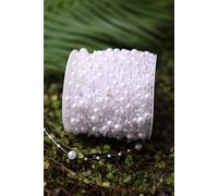 ICTRONIX 60m/Roll Guirlande Perle Acrylique Collier chaîne Bobine Perles Fleurs Wedding Party Decoration (Blanc)