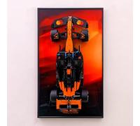 icuanuty Écran mural compatible avec Lego Technic McLaren MCL39 F1 Car 42228 Cadre photo Crochet mural compatible avec l'affichage de voiture Lego, Dimensions : 75 x 45 cm (Pas de modèles)