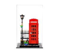 icuanuty Lego Ideas Red London 21347 Vitrine en acrylique pour cabine téléphonique Lego Ideas Red London 21347, rangement protégé contre la poussière et l'organisation pour Lego