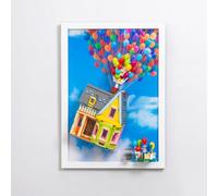icuanuty Plaque murale d'affichage compatible avec Lego 43217 « Up » - Cadre photo compatible avec Lego - Dimensions : 44,7 x 32,4 x 1,5 cm