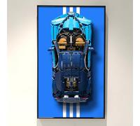 icuanuty Plaque murale d'affichage pour Lego Technic Bugatti Chiron 42083 - Remorque murale de voiture de course compatible avec l'écran de voiture pour Lego Bugatti - Idée cadeau pour les amateurs de