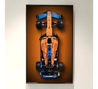icuanuty Plaque Murale pour Lego Technic McLaren Formule 1 42141 - Compatible avec Lego McLaren F1 - Idée Cadeau pour Les Amateurs de Support Mural pour Lego - Dimensions : 75 x 45 cm