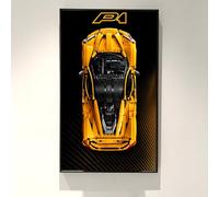 ICUANUTY Plaque murale pour Lego Technic McLaren P1 42172, compatible avec écran Lego Car, idée cadeau pour les amateurs de support mural de véhicule Lego, plaque murale uniquement Dimensions : 75 x