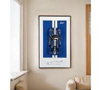icuanuty Tableau d'affichage mural compatible avec Lego Technic GT 2022 42154, échelle 1:12, peintures décoratives pour adultes, tableau mural cadeau, compatible avec les amateurs de Lego, tableau