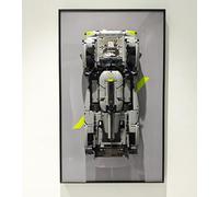 iCUANUTY Tableau d'affichage mural pour Technic pour Lego 42156 Technic Peugeot 9X8 24H Le Mans Hybrid Hypercar, blocs de construction, cadeaux pour les amateurs de Lego (uniquement le tableau
