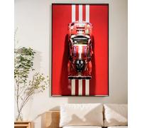 Icuanuty Tableau Mural pour LEGO 42125 Technic Ferrari 488 GTE Supersport AF Corse51 - Peinture Décorative pour Adulte, Cadeau pour les Amateurs de Voiture Modèle - 75 x 45 cm