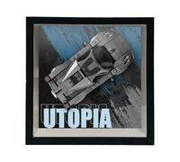 icuanuty Tableau mural pour Lego Speed Champions Pagani Utopia 76915 (sans modèles), tableaux décoratifs pour adultes, idées cadeaux pour les amateurs de Lego de voiture, dimensions : 20,5 x 20,5 cm