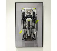 iCUANUTY Tableau mural pour Lego Technic Peugeot 9X8 24H Le Mans Hybrid Hypercar 42156, blocs de construction, cadeaux pour les amateurs de Lego (affichage mural uniquement)