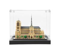 iCUANUTY Vitrine en acrylique compatible avec Lego Architecture Notre-Dame de Paris 21061/42670 - Rangement et organisation anti-poussière - Dimensions : 46 x 30 x 36 cm