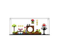icuanuty Vitrine en acrylique pour Lego 21331 Ideas Sonic - Pour The Hedgehog - Green Hill Zone - Vitrine d'organisation pour Lego modèle 10220/10279/10321/21306/21328/42170,10295 - Dimensions : 38 x