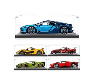 icuanuty Vitrine en acrylique pour Lego 42083 Technic Bugatti Chiron, rangement et organisation protégés de la poussière, pour modèle Lego, dimensions : 63 x 30 x 19 cm (boîtier d'affichage uniquement