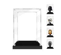 icuanuty Vitrine en acrylique pour Lego 75349 Casque du Capitaine Rex, Vitrine anti-poussière pour modèles et pièces de collection Convient pour les modèles de casque Lego 75328/75304/75349/75350