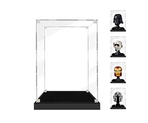 icuanuty Vitrine en acrylique pour Lego 75349 Casque du Capitaine Rex, Vitrine anti-poussière pour modèles et pièces de collection Convient pour les modèles de casque Lego 75328/75304/75349/75350