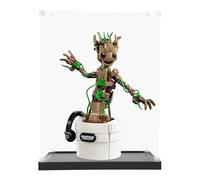 ICUANUTY Vitrine en acrylique pour Lego Marvel Groot dansant 76297, rangement et organisation à l'abri de la poussière pour Lego modèle 21013/21023/40334/76191/76223/10368, 19 x 15 x 35 cm (boîtier