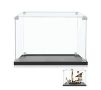 icuanuty Vitrine en Acrylique pour Lego The Going Merry Pirate Ship 75639,21061,76294,42670 - Rangement étanche à la poussière, 46 x 30 x 36 cm (boîtier d'affichage Uniquement, Pas pour Le modèle)