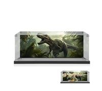 ICUANUTY Vitrine en acrylique pour les fossiles de dinosaures Lego Jurassic World Tyrannosaurus Rex 76968 - Rangement étanche à la poussière (étui uniquement, pas pour les briques Lego incluses) (vert