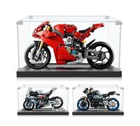 icuanuty Vitrine en acrylique pour modèle de moto Lego 42130 Technic BMW M 1000 RR, rangement et organisation protégés de la poussière, pour modèle Lego 75953/21030/42130/42159, 55 x 25 x 33 cm