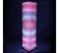 iCubeSmart 8x8x32RGB LED-Tour 3D. Kit électronique à construire soi-même. 18.5x18x72cm. 2048 LED Multicolores RGB-Nombreuses animations lumineuses-Logiciel de modification et de création d'animations.
