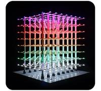 iCubeSmart Nouveau LED-Cube, Le 3D8P-MULTI. Kit électronique de Montage (DIY). Nouvelles LED-SMD (8 Couleurs) Plus Brillantes. Superbes Effets visuels 3D animés. Logiciel de création d'animations.