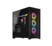 CORSAIR iCUE 5000D RGB Airflow - Mid tower - ATX étendu - panneau latéral fenêtré (verre trempé) - pas d'alimentation (ATX) - noir - USB/Audio G