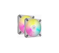 CORSAIR Ventilateur PWM à roulement hydrodynamique de 120 mm iCUE AF120 RGB SLIM - Lot de deux - Blanc New