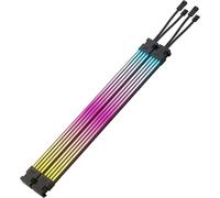 Icue Argb Psu Dénudés De Câbles ¿ 2X 200Mm Bandes Led ¿ 100 Rgb Leds Par Bande ¿ S'Adapte À Tous Les Câbles D'Alimentation ¿ Carte Mère 5V Argb Control ¿ Noir