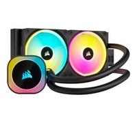 CORSAIR iCUE Link H100i RGB Liquid CPU Cooler - 240mm AIO - Ventilateurs QX120 RGB - Convient à Intel® LGA 1700, AMD® AM5 - Hub Système iCUE Link Inclus - Noir