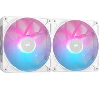 Icue Link Rx140 Rgb 140Mm Ventilateurs Pwm Avec Hub Système Icue Link-Roulement À Dôme Magnétique-Dual Pack-Blanc
