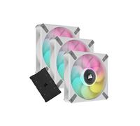 Corsair iCUE ML120 RGB ELITE, 120 mm PWM Ventilateur RGB (Technologie Corsair AirGuide, Roulement à Lévitation Magnétique, Jusqu’à 2 000 tr/min, Mode Zero RPM, Bruit Faible) Paquet Triple, Blanc