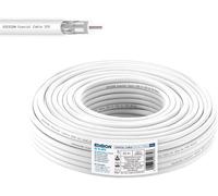 ICX-25 Coaxial Cable 25 m, Internal TV Antenna Cable PVC White, Steel Copper CCS/AL, 17VAtC, CPR Eca, Class A, Sat Cable, for DVB-S2, DVB-T/T2, DVB-C, RADIO, Reel 25 m