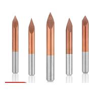 ICXLPMC 10Pcs 3.175mm Shank 3 Edge Engraving Bits 20-90 Degrees Tip 0.1-0.3mm Coating Carving Bits(3.175x0.2x90D) ICXLPMC