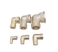 ICXLPMC 1pc 1/8" 1/4" 3/8" 1/2" 3/4" 1" Female X Male Thread 90 Deg Brass Elbow Pipe Fitting Connector Coupler for Water Fuel Copper (1/2")