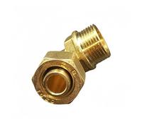 ICXLPMC 1PC 2025 Aluminum Pipe Brass Elbow to 1" BSP Male Thread Water Pipe Coupling