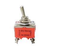 ICXLPMC 1PCS E-TEN1221 15A 250VAC 4PIN on-Off Toggle Switch Rocker Switch The Power Switch Switch Orange(E-TEN1221)