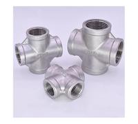 ICXLPMC 2.5" 3" 4" BSPT Female Cross 4 Ways 304 316 Stainless Steel Pipe Fitting Water Gas Oil(SS316,2-1/2")