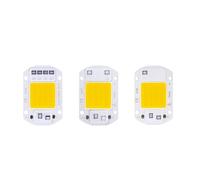 ICXLPMC 3pcs AC220V LED COB Lamp Bead 20W 30W 50W IP65 Smart No Need Driver DIY Flood Light Led Bulb Spotlight Outdoor Chip Lamp(White Light,F6040 20W)