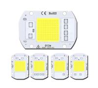 ICXLPMC 5pcs LED Bulb COB Chip 50W 30W 20W 10W Beads 220-240V No Need Driver for Outdoor Indoor FloodLight Backlight Led Module CoolWhite(Coldwhite,10W 220V 60X40mm)