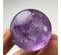 ICXLPMC Boule d'améthyste naturelle gardienne brute polie, cadeaux artisanaux, cristal de quartz violet, décoration de la maison, décoration Feng Shui, collection pour la maison (taille : 4,5 à 5 cm)