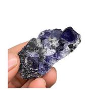 ICXLPMC Cristal Naturel Brut, Tanzanite polyédrique Naturelle, Bleu Violet, Fluorite, spécimens de grappe, Pierres et Cristaux de Niveau gemme Collecte à Domicile(Size:6)