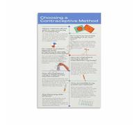 ICXLPMC Education Chart Contraception Birth Control Infographic Canvas Print for Educational Purpose(Unframed,12x18inch(30x45cm))