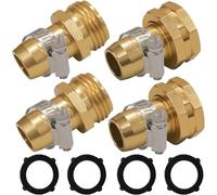 ICXLPMC Garden Hose Repair Connector with Clamps Fit for 3/4" Or 5/8" Garden Hose Fitting ()(2 Set
